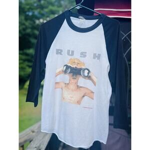 Rush Power Windows 80s Rock Band Concert Tour Shirt Ragland Baseball Vintage M